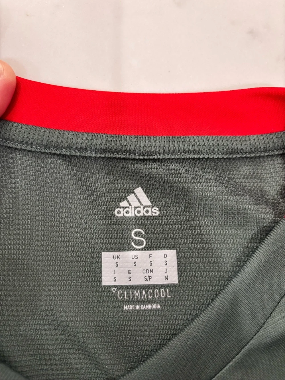 adidas Bayern Munchen Training Jersey with Bright Red Collar